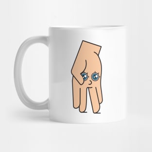 Hand with face Mug